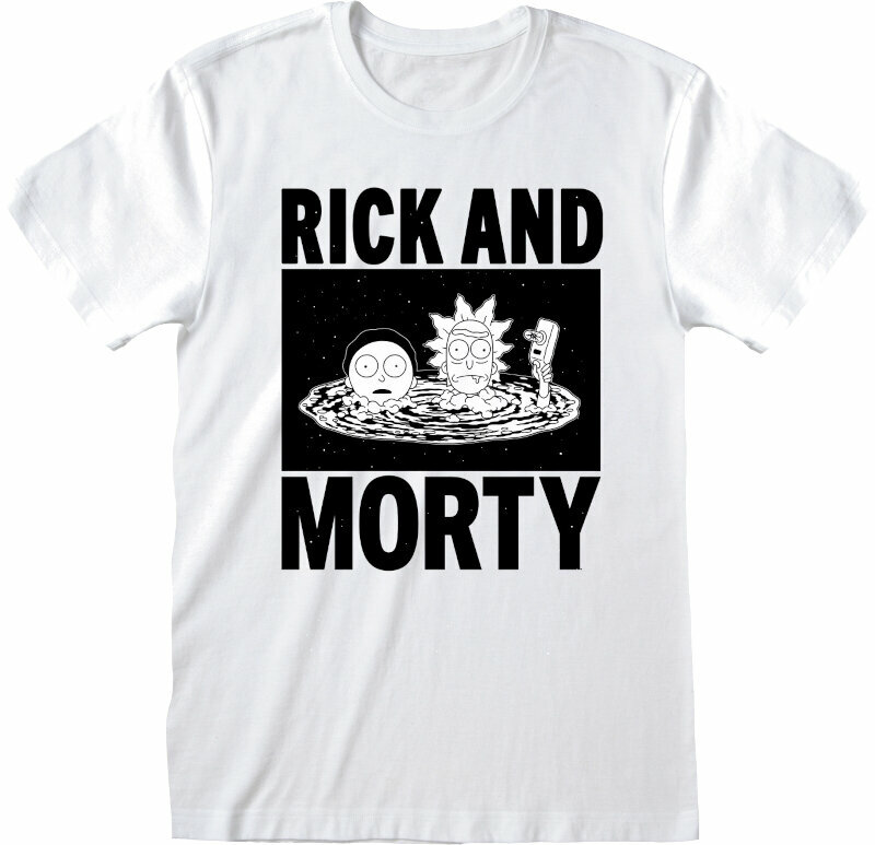 T-Shirt Rick And Morty Black And White White M T-Shirt