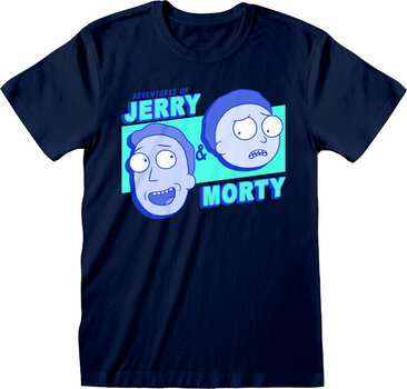 T-shirt Rick And Morty Jerry And Morty Blue 2XL T-shirt - 1
