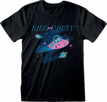 T-Shirt Rick And Morty T-Shirt In Space Unisex Black L - 1