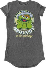Skjorta Sesame Street Grouchy In The Morning T-shirt med korta ärmar/Dark Heather/Kort