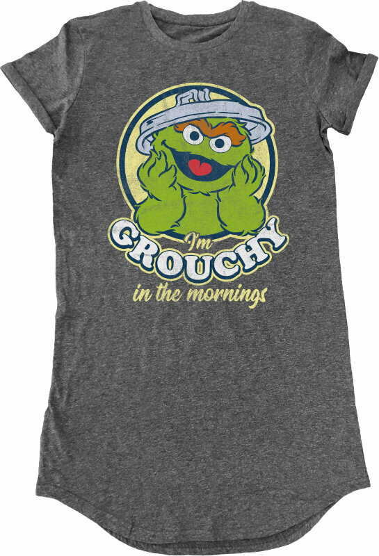 Shirt Sesame Street Shirt Grouchy In The Morning Dark Heather 2XL