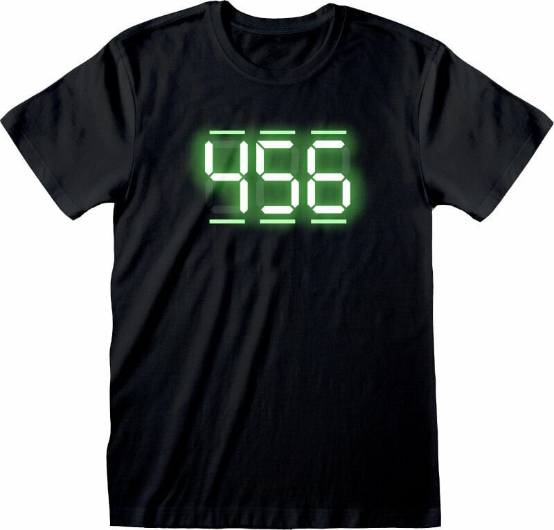 T-Shirt Squid Game T-Shirt 456 Digital Text Unisex Black M