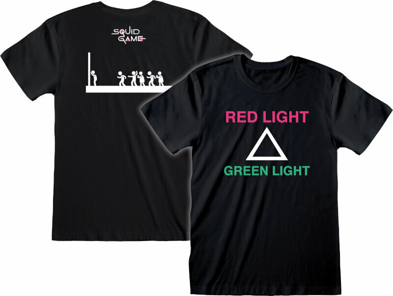 Camiseta de manga corta Squid Game Camiseta de manga corta Red Light Green Light Black M