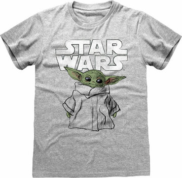 Skjorta The Mandalorian Child Sketch Heather Grey XL Skjorta - 1