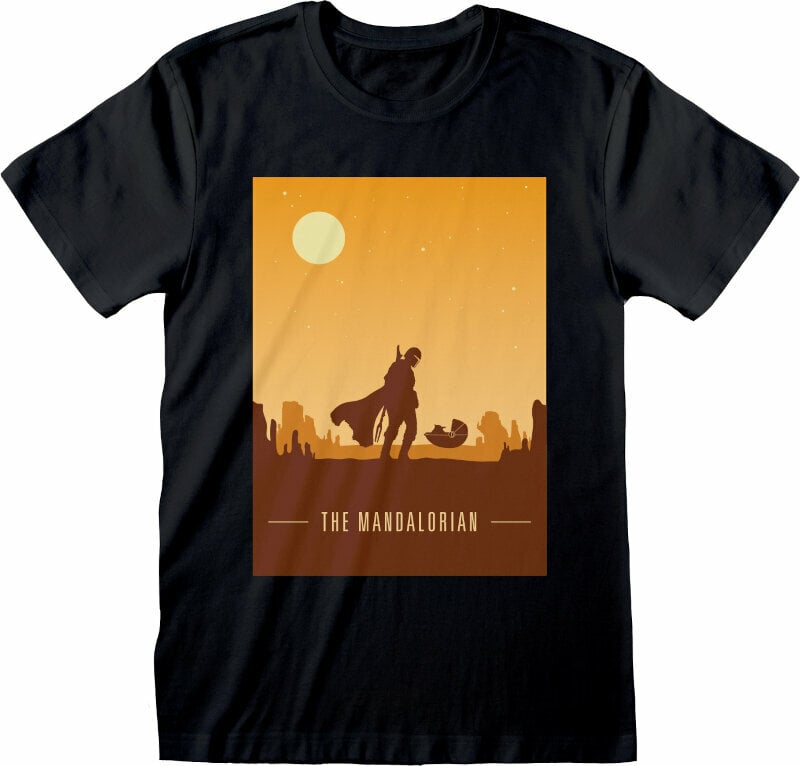 Koszulka The Mandalorian Retro Poster Black M Koszulka
