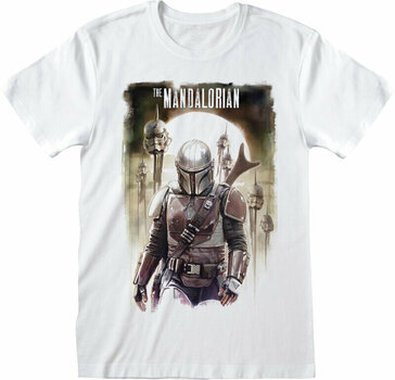 Tričko The Mandalorian Trooper Head White 2XL Tričko - 1