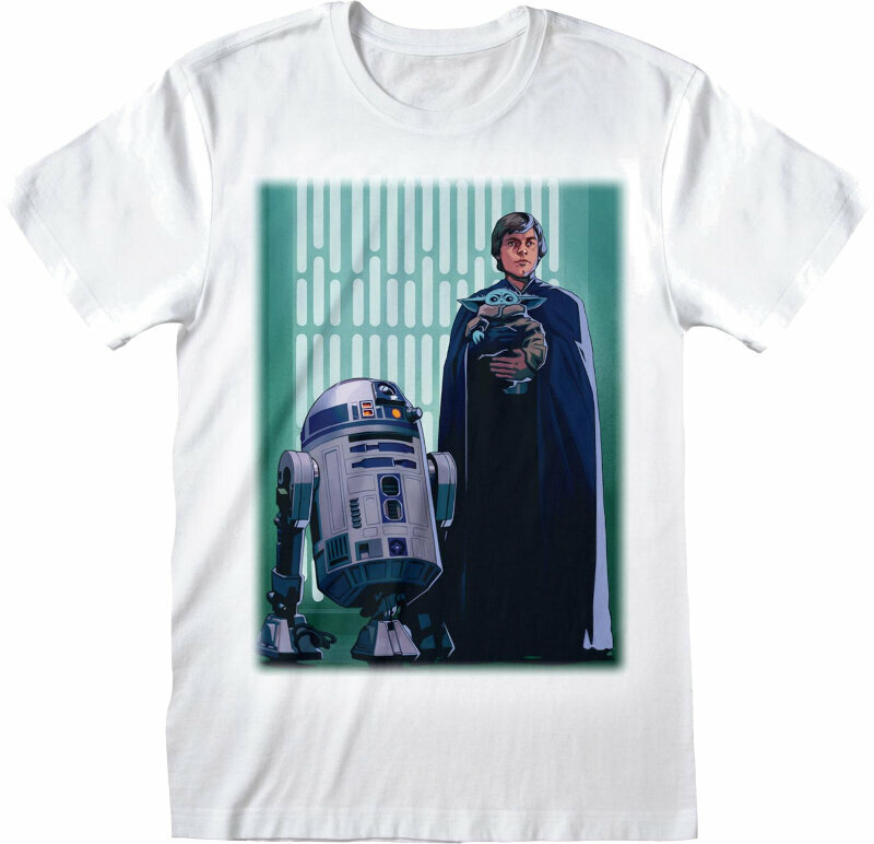 T-Shirt The Mandalorian T-Shirt Luke Skywalker And Grogu White M