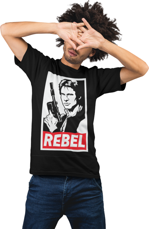 Tričko Star Wars Han Solo Rebel Black 2XL Tričko