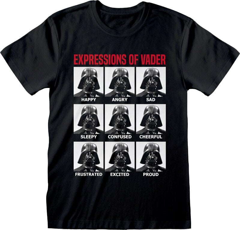 Shirt Star Wars Shirt Expressions Of Vader Unisex Black S