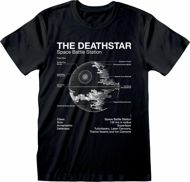 T-shirt Star Wars Death Star Sketch Black XL T-shirt
