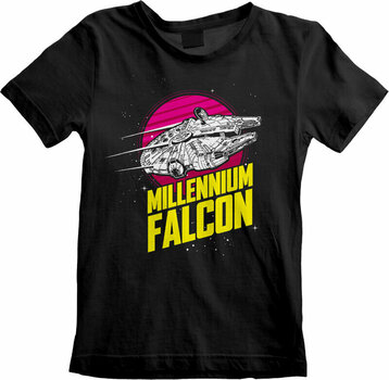 Skjorte Star Wars Skjorte Millenium Falcon Circle Unisex Black 3 - 4 Y - 1