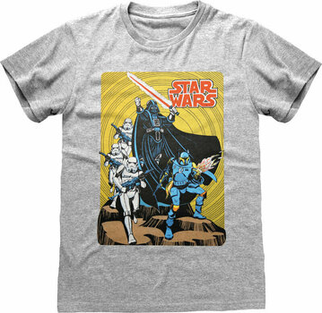 Tričko Star Wars Vader Retro Poster Heather Grey M Tričko - 1