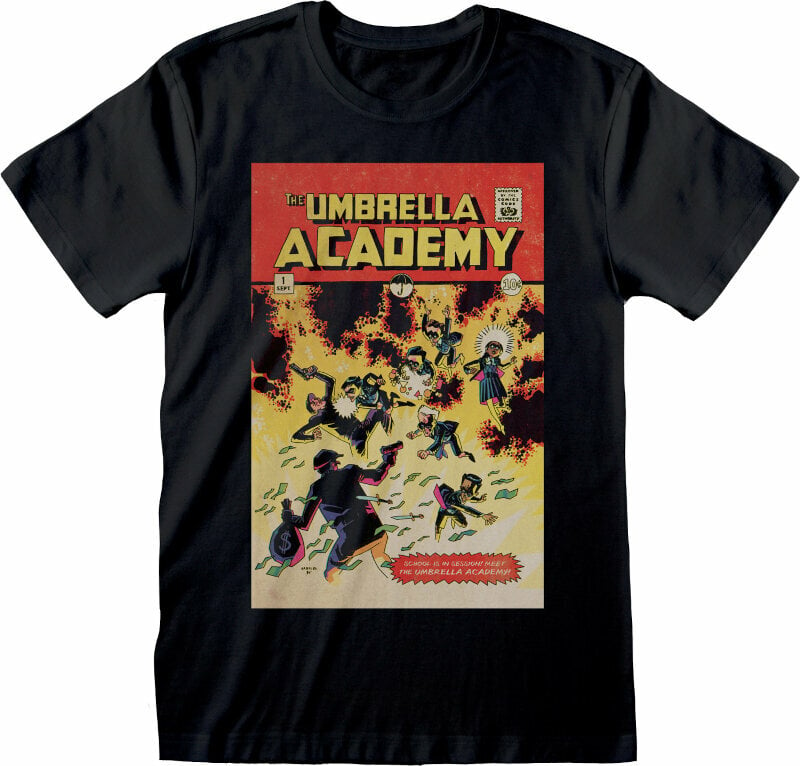 T-shirt The Umbrella Academy T-shirt Comic Cover Black XL