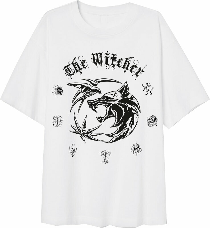 Shirt Witcher Shirt Symbols (Super Heroes Collection) Dames White L