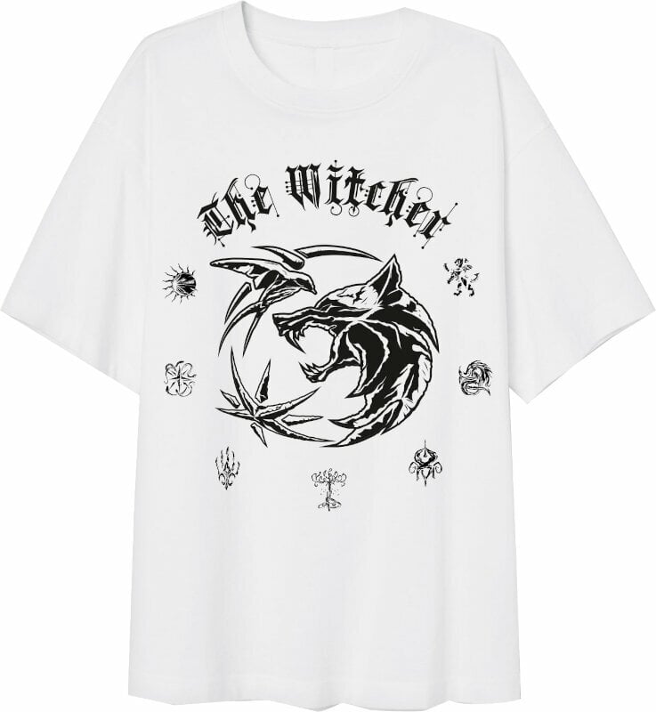 Tričko Witcher Symbols (Super Heroes Collection) White XL Tričko