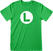 Shirt Super Mario Shirt Luigi Badge Green M