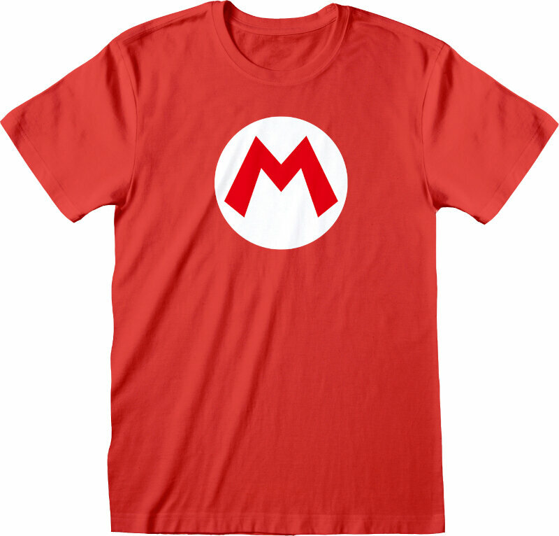 Skjorte Super Mario Skjorte Mario Badge Unisex Red M