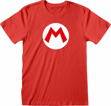 T-shirt Super Mario T-shirt Mario Badge Unisex Red M - 1