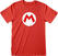 Camiseta de manga corta Super Mario Camiseta de manga corta Mario Badge Unisex Rojo M