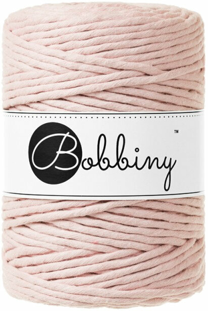 Snor Bobbiny Macrame Cord 5 mm Pastel Pink