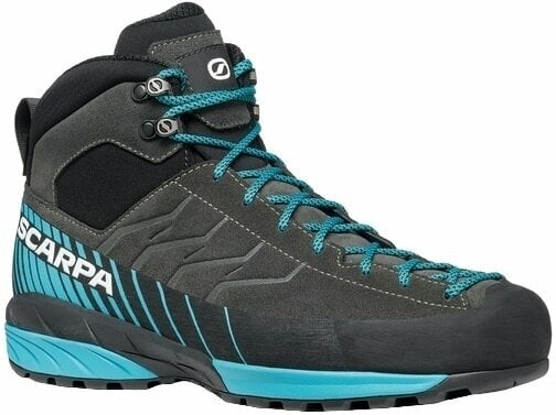 Мъжки обувки за трекинг Scarpa Mescalito Mid GTX Shark/Azure 42,5 Мъжки обувки за трекинг