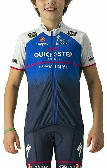 Maglietta ciclismo Castelli Quick-Step Alpha Vinyl 2022 Kid Jersey Belgian Blue 12 anni