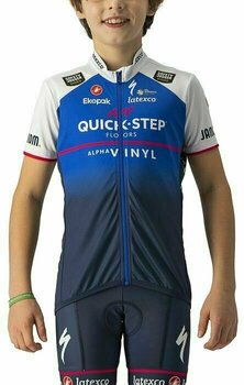 Велосипедна тениска Castelli Quick-Step Alpha Vinyl 2022 Kid Jersey Джърси Belgian Blue 12 години - 1