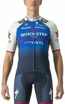 Camisola de ciclismo Castelli Quick-Step Alpha Vinyl 2022 Competizione Jersey Jersey Belgian Blue/White XL - 1