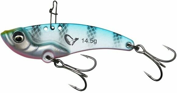 Fishing Wobbler Savage Gear Vib Blade Blue Pink Stripes 4,5 cm 8,5 g - 1