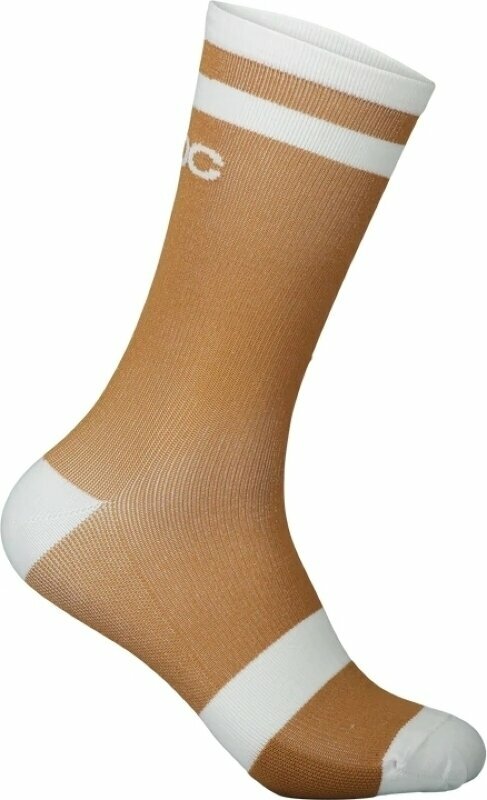 Calcetines de ciclismo POC Lure MTB Long Sock Aragonite Brown/Hydrogen White S Calcetines de ciclismo