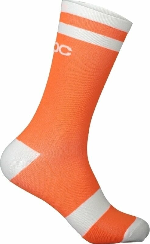 Cycling Socks POC Lure MTB Long Sock Zink Orange/Hydrogen White L Cycling Socks