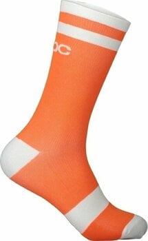 Cycling Socks POC Lure MTB Long Sock Zink Orange/Hydrogen White L Cycling Socks - 1