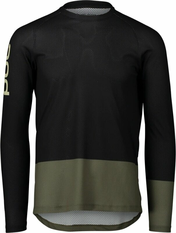 Cykeltrøje POC MTB Pure LS Jersey Jersey Uranium Black/Epidote Green S