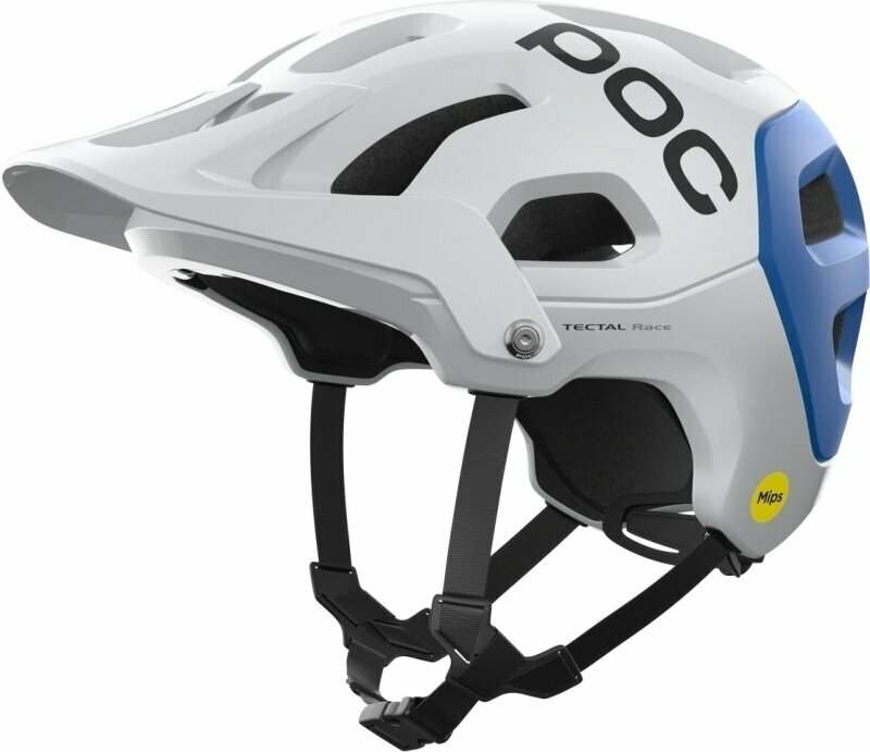 Cykelhjelm POC Tectal Race MIPS Hydrogen White/Opal Blue Metallic/Matt 55-58 Cykelhjelm