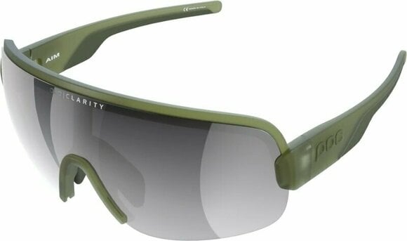 Cycling Glasses POC Aim Epidote Green Translucent/Clarity Road Silver Cycling Glasses - 1