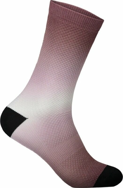Kolesarske nogavice POC Essential Print Long Sock Garnet Red S Kolesarske nogavice
