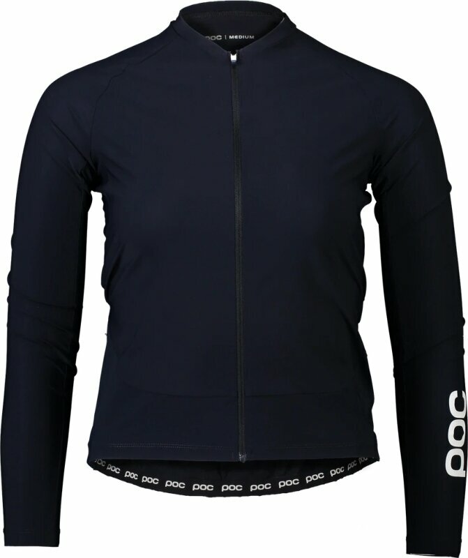 Велосипедна тениска POC Essential Road Women's LS Jersey Navy Black S