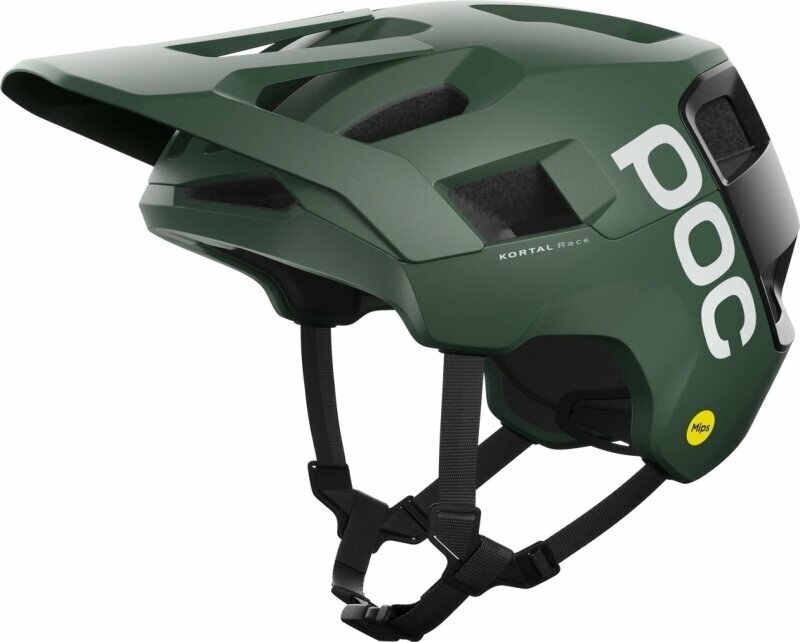 Cykelhjelm POC Kortal Race MIPS Epidote Green/Uranium Black Metallic/Matt 55-58 Cykelhjelm