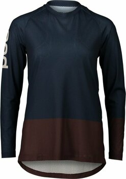 Cykeltrøje POC MTB Pure LS Women's Jersey Jersey Turmaline Navy/Axinite Brown M - 1