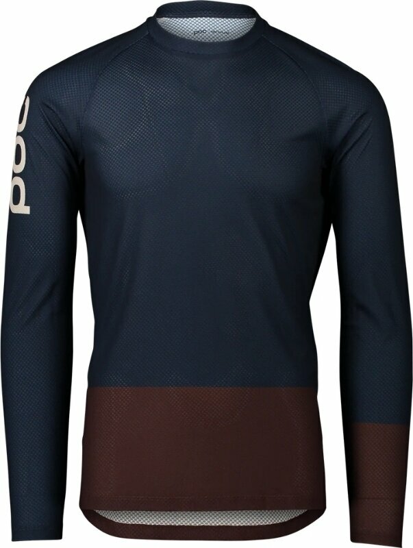 Cykeltrøje POC MTB Pure LS Jersey Jersey Turmaline Navy/Axinite Brown XL