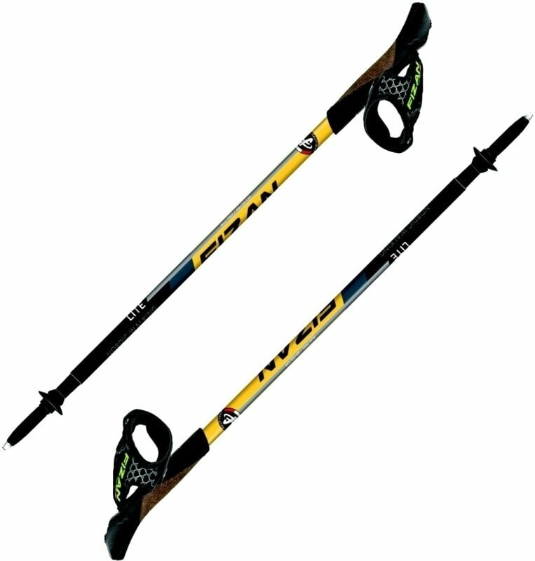 Bâtons de Nordic Walking Fizan Lite Yellow 60 - 132 cm