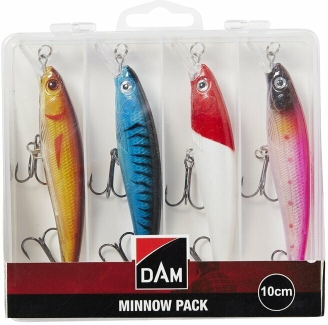 Wobbler til fiskeri DAM Minnow Pack Lure Box Mixed 10 cm 13 g