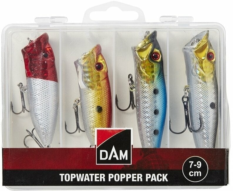 DAM Topwater Popper Pack Lure Box Mixed 9 cm 22,5 g