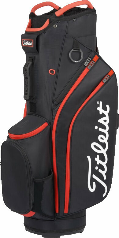 Golfbag Titleist Cart 14 Black/Black/Red Golfbag