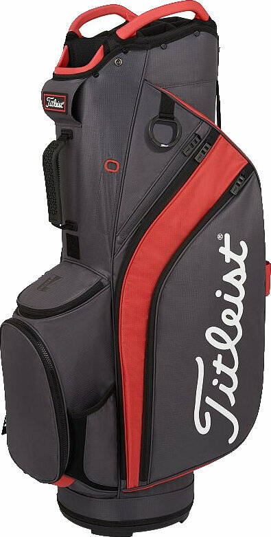 Golfbag Titleist Cart 14 Graphite/Island Red/Black Golfbag