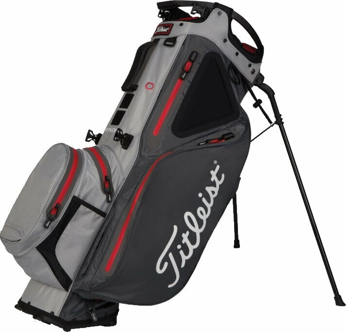 Golftaske Titleist Hybrid 14 StaDry Charcoal/Grey/Red Golftaske