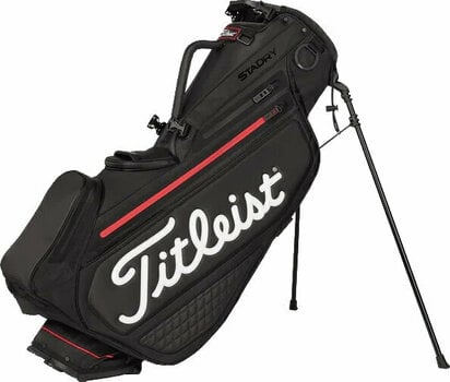 Golfbag Titleist Jet Black Premium StaDry Black/Black/Red Golfbag - 1