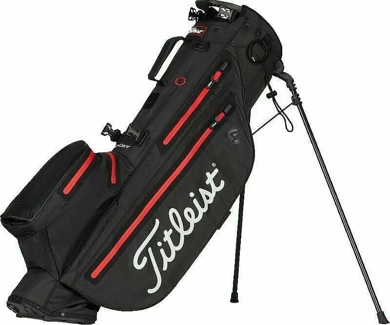 Saco de golfe Titleist Players 4 StaDry Black/Black/Red Saco de golfe