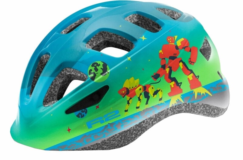 Cykelhjelm til børn R2 Bunny Helmet Blue/Green/Red XS Cykelhjelm til børn
