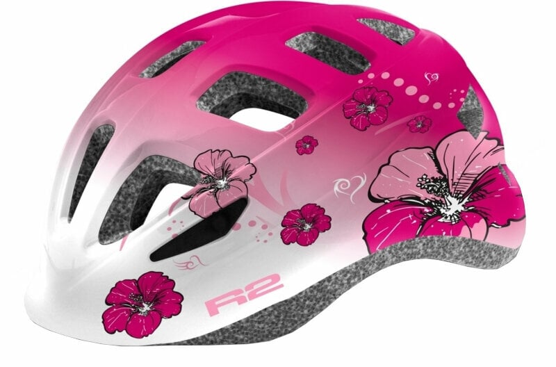 Casco de bicicleta para niños R2 Bunny Helmet White/Pink XS Casco de bicicleta para niños